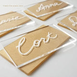 50Pcs Clear Acrylic Place Cards for Wedding Guest Names