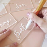 50Pcs Clear Acrylic Place Cards for Wedding Guest Names