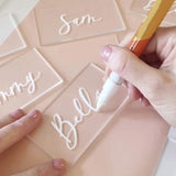 50Pcs Clear Acrylic Place Cards Wedding Guest Names Table Seating