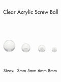 50Pcs Clear Acrylic Ball Piercing Jewelry Replacement Parts
