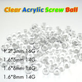 50Pcs Clear Acrylic Ball Piercing Jewelry Replacement Parts