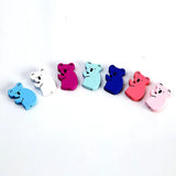 50Pcs Charm Bear Wooden Beads DIY Beaded Material for Children Jewelry Toy