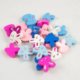 50Pcs Rabbit Shape Wooden Beads DIY Beaded Material Loose Bead Jewelry Baby Toy