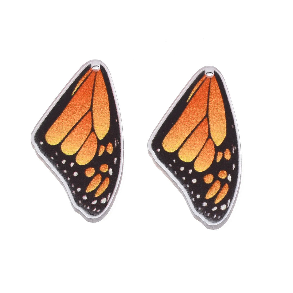 50Pcs Acrylic Butterfly Angel Wings Charms Pendant DIY Jewelry Making