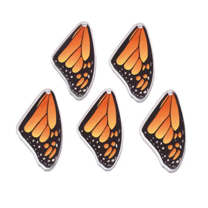 50Pcs Acrylic Butterfly Angel Wings Charms Pendant DIY Jewelry Making