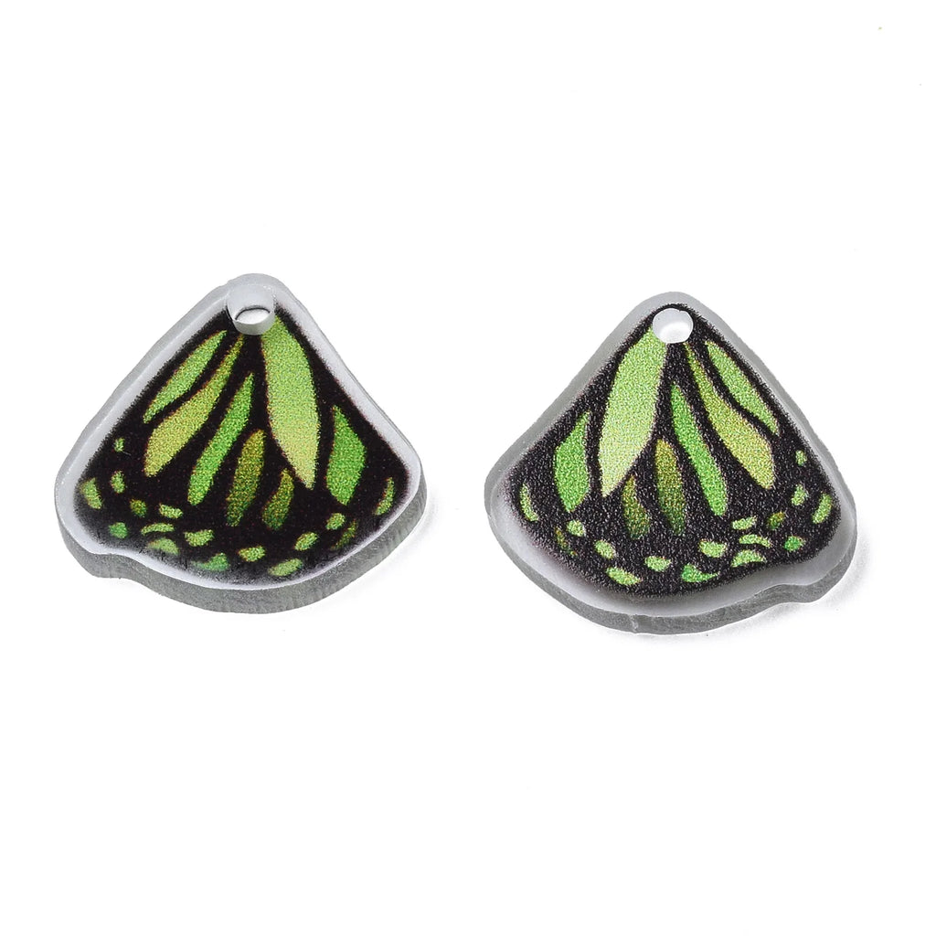 50Pcs Acrylic Butterfly Angel Wings Charms Pendant DIY Jewelry Making