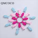 50Pcs Cartoon Fish Shape Wooden Beads Children's Jewelry Baby Toy