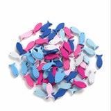50Pcs Cartoon Fish Shape Wooden Beads Children's Jewelry Baby Toy