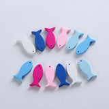 50Pcs Cartoon Fish Shape Wooden Beads Children's Jewelry Baby Toy