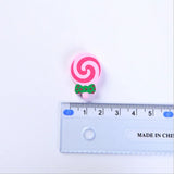 50Pcs Colorful Lollipop Shape Wooden Beads for Kids Jewelry and Toy Accessories