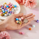 50Pcs 15mm Colorful Silicone Beads for Keychain Necklace Bracelet DIY