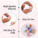 50Pcs 15mm Colorful Silicone Beads for Keychain Necklace Bracelet DIY