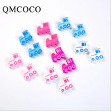 50Pcs Colorful Small Train Shape Wooden Beads Wood Chip Kids Jewelry Baby Toys
