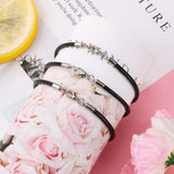 50Pcs Leather Cord Bracelet Making Kit with Clasps and Rings