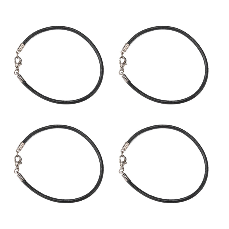 50Pcs Leather Cord Bracelet Making Kit with Clasps and Rings