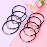 50Pcs Leather Cord Bracelet Making Kit with Clasps and Rings