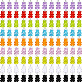 50Pcs Crystal Candy Bear Pendant Charms for Jewelry Making