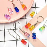 50Pcs Crystal Candy Bear Pendant Charms for Jewelry Making DIY Bears Christmas