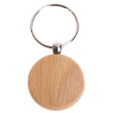 50Pcs DIY Blank Wooden Key Chain Carving Key Ring Wood Key Chain Ring