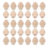 50Pcs Oval Wood Beads DIY Jewelry Bracelet Making Loose Beads