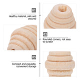 50Pcs Oval Wood Beads DIY Jewelry Bracelet Making Loose Beads