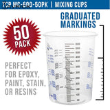 50Pcs Disposable Graduated Mixing Cups for Paint Resin Epoxy 600ml Ratios