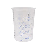 50Pcs Disposable Clear Graduated Mixing Cups 20 Oz 600ml for Paint Resin Epoxy