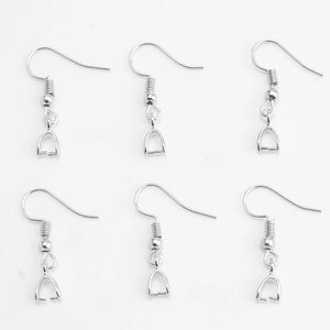 50Pcs Stainless Steel Alloy Earring Hooks for Jewelry Making