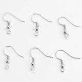50Pcs Stainless Steel Alloy Earring Hooks for Jewelry Making