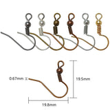 50Pcs Stainless Steel Alloy Earring Hooks for Jewelry Making
