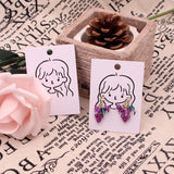 50Pcs Earring Display Cards Jewelry Packaging Self Adhesive
