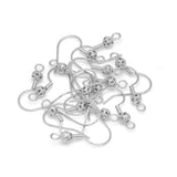50Pcs Earring Hooks Hypoallergenic Fish Hook Ear Wire With Ball and Coil 20mm