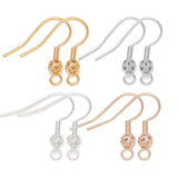 50Pcs Earring Hooks Hypoallergenic Fish Hook Ear Wire With Ball and Coil 20mm
