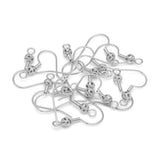 50Pcs Earring Hooks Hypoallergenic Fish Hook Ear Wire With Ball and Coil 20mm