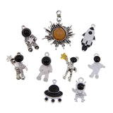 50Pcs Astronaut Spaceman Charms Space Pendants for DIY Necklace Bracelet