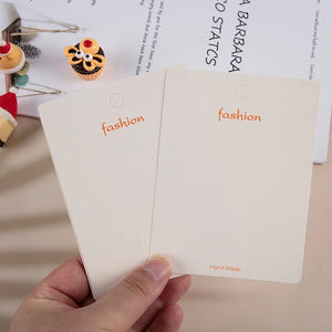 50Pcs Hair Accessories Paper Card Hair Clip Display Cards Rectangle Hair Barrett
