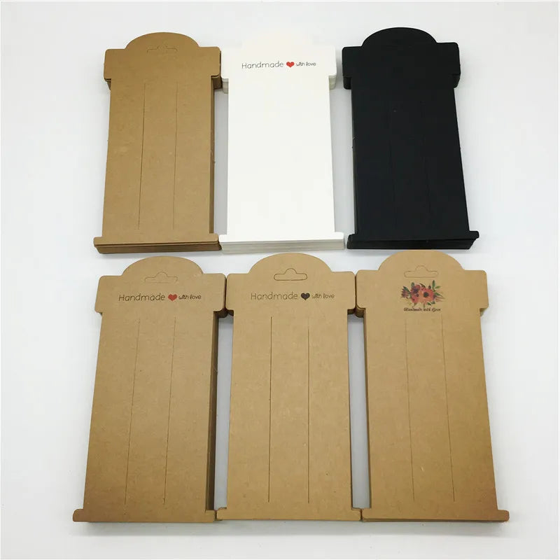 50Pcs Jewelry Hairpin Display Cards 16x8cm