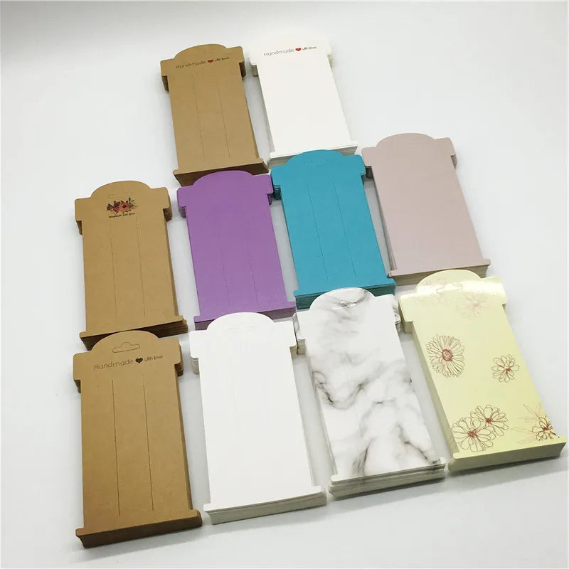 50Pcs Jewelry Hairpin Display Cards 16x8cm