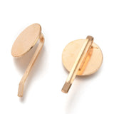 50Pcs Flat Round Pad Pony Hook Hair Pins Base Bobby Pin DIY Jewelry Making