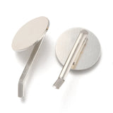 50Pcs Flat Round Pad Pony Hook Hair Pins Base Bobby Pin DIY Jewelry Making