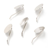 50Pcs Flat Round Pad Pony Hook Hair Pins Base Bobby Pin DIY Jewelry Making