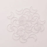 50Pcs Lampwork Crystal Moon Pendants 12X16MM Glass Beads Crescent Shape