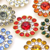 50Pcs Claw Rhinestone Flower Jewelry Making Glitter Crystal Beads Cabochons