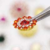 50Pcs Claw Rhinestone Flower Jewelry Making Glitter Crystal Beads Cabochons