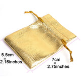 50Pcs Silver Organza Drawstring Jewelry Bag 5.5x7cm Christmas Wedding Gift Bags