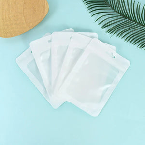 50Pcs Zip Lock Bags for Small Business Jewelry Packaging Clear Transparent