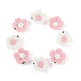 50Pcs Mixed Porcelain Flower Cabochons for DIY Jewelry Crafts 23x20.5x8mm