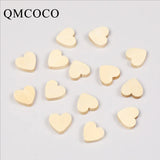 50Pcs Heart-Shaped Wooden Beads DIY Crafts Jewelry Tools Home Decor Baby Toys