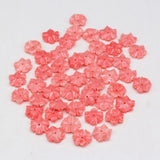 50Pcs Natural Pink Coral Flower Pendant Beads for DIY Jewelry Making