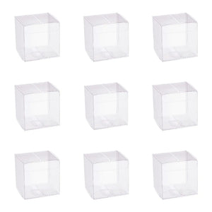50Pcs Jewelry Storage Box Large Capacity Transparent PVC Cube Packaging